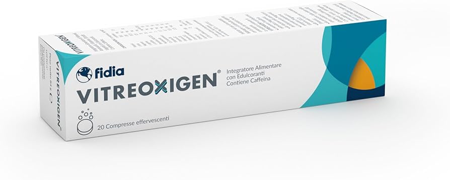 Fidia Farmaceutici VITREOXIGEN - 20 Compresse Effervescenti, Integratore Alimentare di Minerali, Aminoacidi, Vitamine, Estratti Vegetali