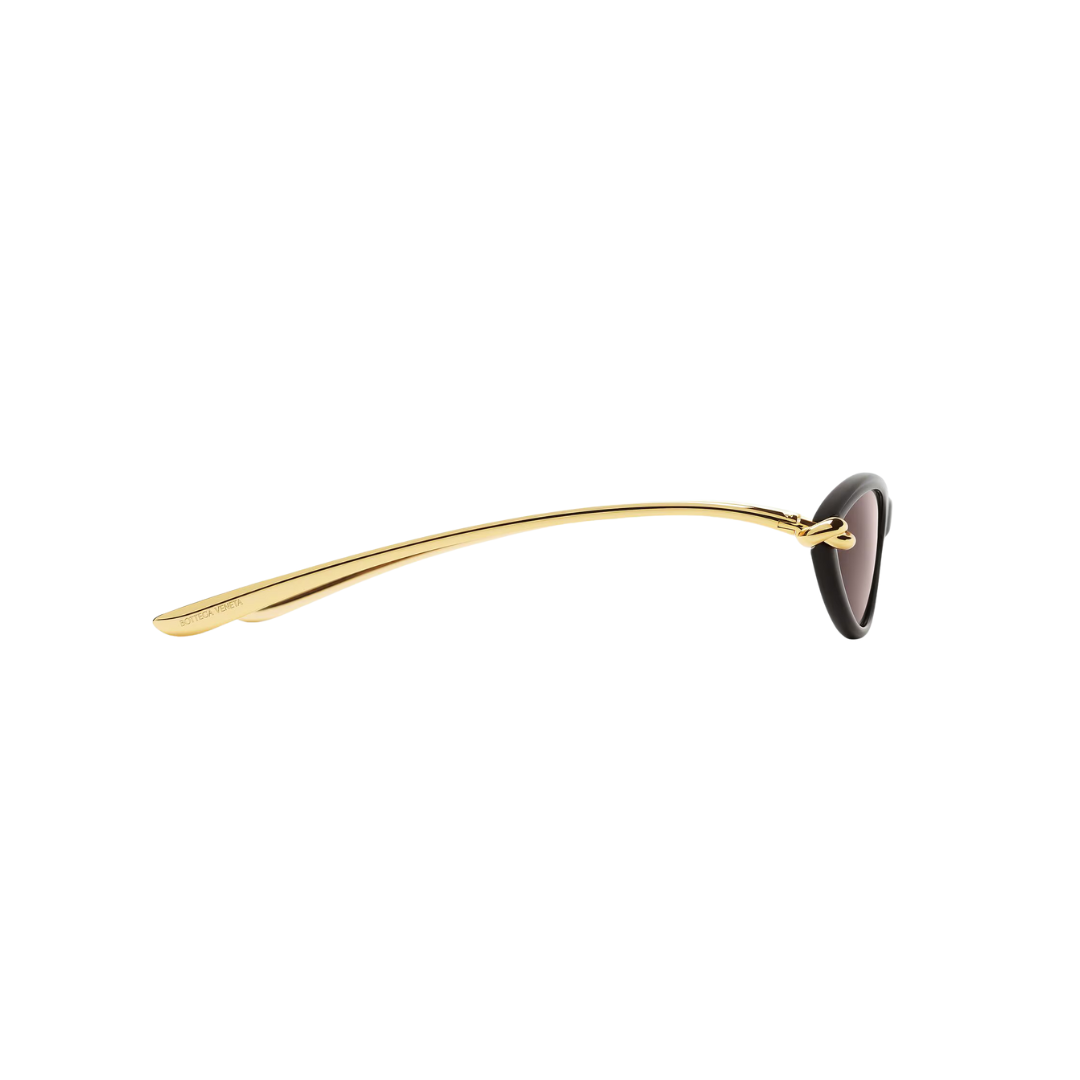 occhiali cat eye Bottega Veneta, BV1390S Knot, occhiali neri oro Bottega, occhiali donna Bottega Veneta, occhiali lenti cut-out