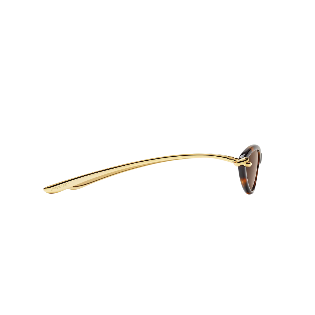 occhiali cat eye Bottega Veneta, BV1390S Knot, occhiali neri oro Bottega, occhiali donna Bottega Veneta, occhiali lenti cut-out