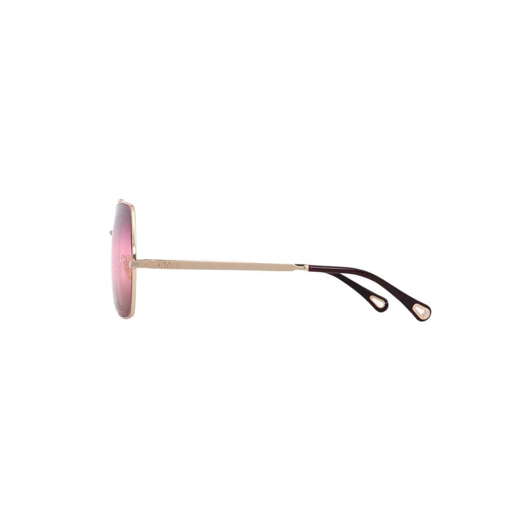 occhiali Chloé aviator, occhiali da sole quadrati donna, occhiali metallo gold, occhiali con lenti sfumate, Chloé sunglasses 2025

