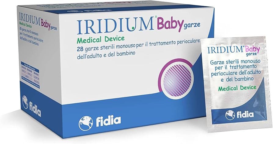 Fidia Farmaceutici Linea Benessere dell'Occhio Iridium Baby Garze 28 Garze.