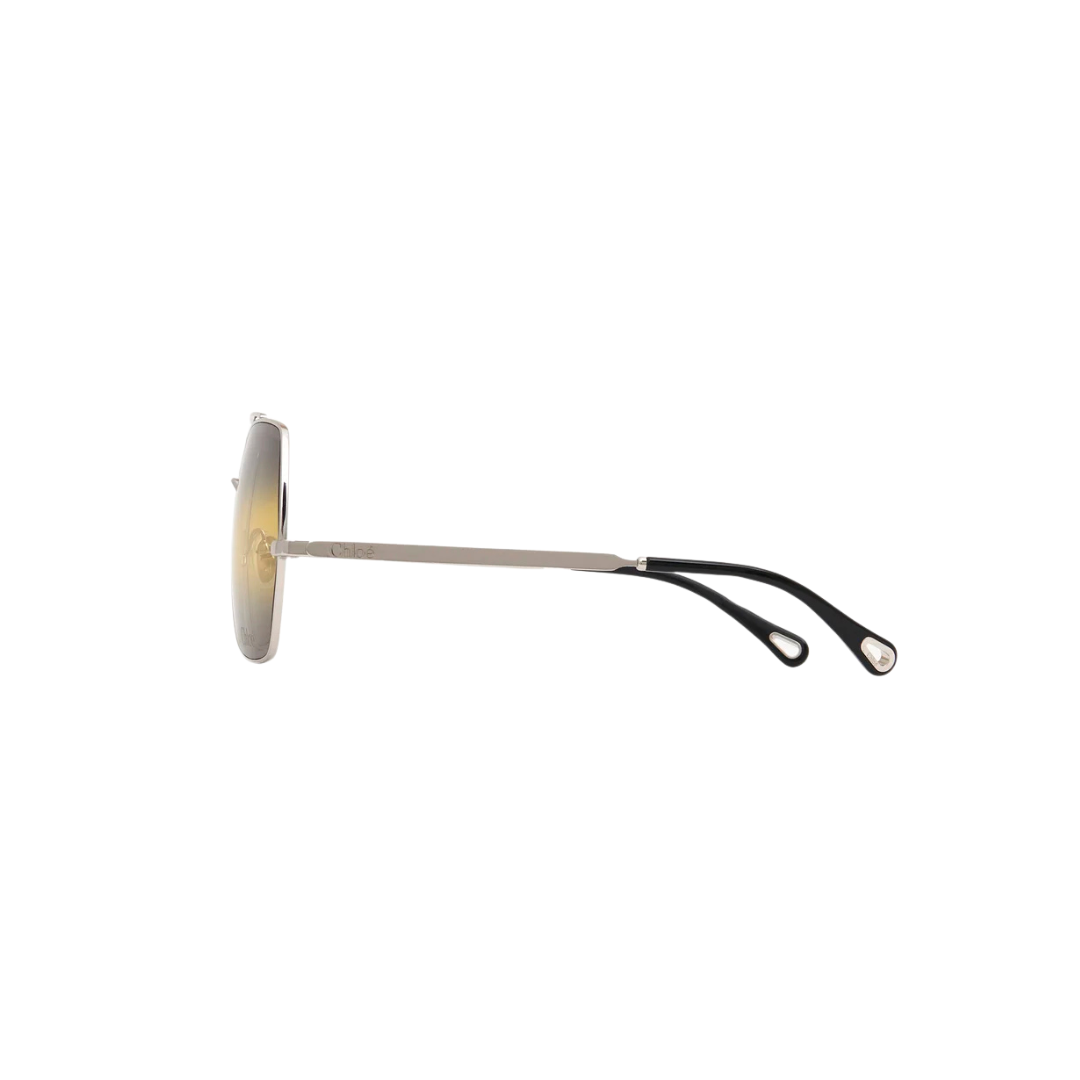 occhiali Chloé aviator, occhiali da sole quadrati donna, occhiali metallo gold, occhiali con lenti sfumate, Chloé sunglasses 2025

