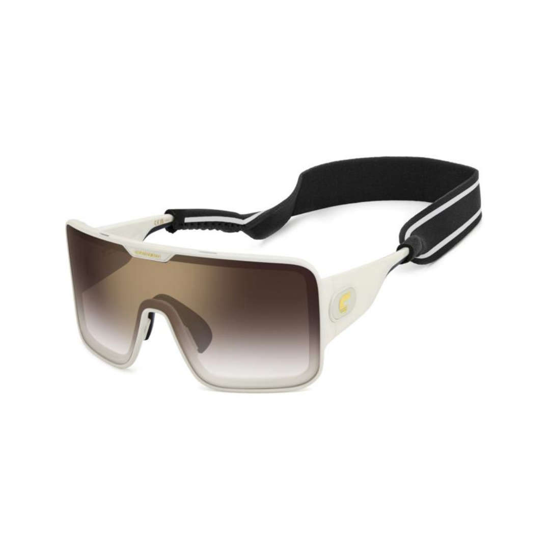 Carrera C Sport 05/S, occhiali sportivi Carrera, maschera sole Carrera bianca, occhiali sportivi unisex, occhiali fascia elastica, occhiali categoria 2