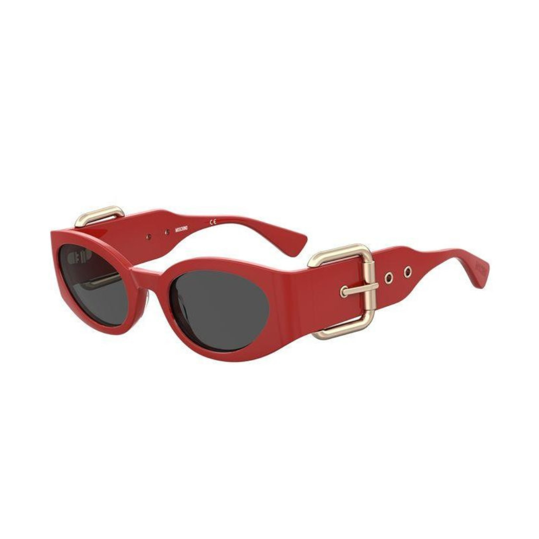 Moschino occhiali da sole donna, occhiali Moschino 2025, occhiali rossi Moschino, MOS154/S, occhiali Moschino con fibbia, occhiali moda donna, sunglasses Moschino red, Moschino C9A 53/23

