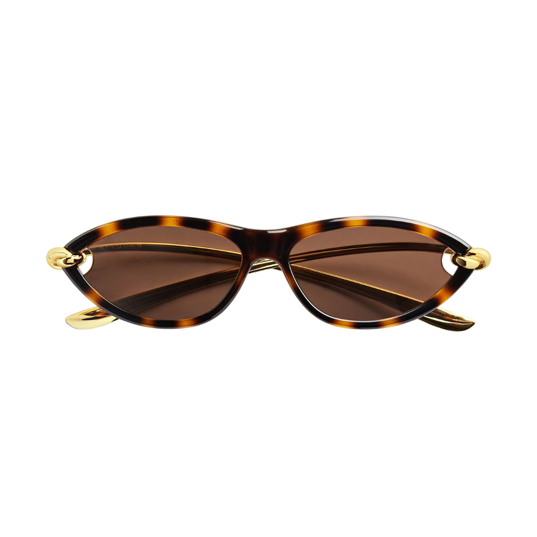 occhiali cat eye Bottega Veneta, BV1390S Knot, occhiali neri oro Bottega, occhiali donna Bottega Veneta, occhiali lenti cut-out